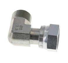 Raccord coudé 90° UN 1-3/16''-12 x UN 1-3/16''-12 M/F en acier zingué ORFS 400 Bar - Hydraulique