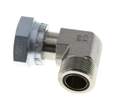 Raccord coudé 90° en acier zingué UN 1-7/16''-12 x UN 1-7/16''-12 M/F ORFS 400 Bar - Hydraulique