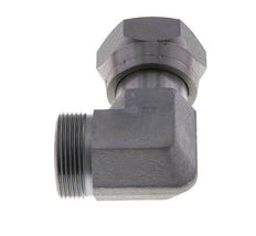 UN 1-11/16''-12 x UN 1-11/16''-12 M/F Raccord coudé 90° en acier zingué ORFS 250 Bar - Hydraulique