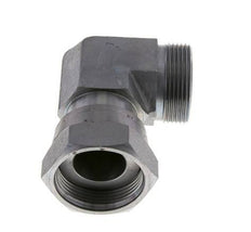UN 1-11/16''-12 x UN 1-11/16''-12 M/F Raccord coudé 90° en acier zingué ORFS 250 Bar - Hydraulique