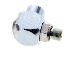 G 1/4'' M/F Acier zingué Coude 90 deg Joint Tournant Haute Pression 400 Bar - Hydraulique