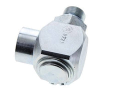 G 3/8'' M/F Acier zingué Coude 90 deg Joint Tournant Haute Pression 400 Bar - Hydraulique