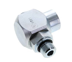 G 3/8'' M/F Acier zingué Coude 90 deg Joint Tournant Haute Pression 400 Bar - Hydraulique