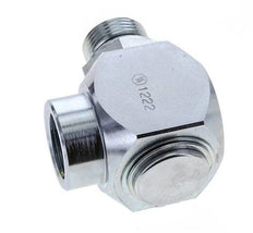 G 1'' M/F Acier zingué Coude 90 deg Joint Tournant Haute Pression 250 Bar - Hydraulique