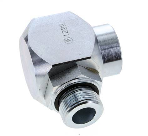 G 1'' M/F Acier zingué Coude 90 deg Joint Tournant Haute Pression 250 Bar - Hydraulique