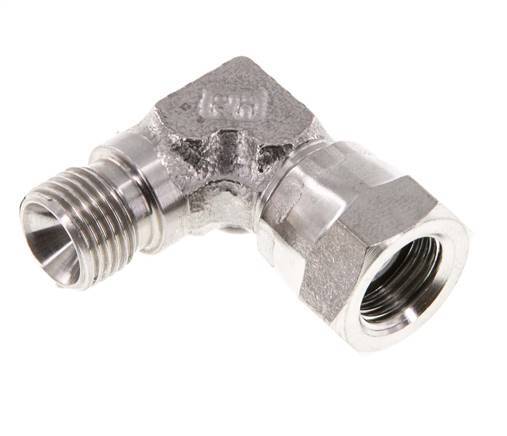 G 1/8'' M/F Stainless steel 90 deg Elbow Fitting 475 Bar - Hydraulic