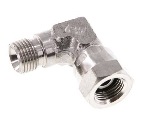 G 1/8'' M/F Stainless steel 90 deg Elbow Fitting 475 Bar - Hydraulic