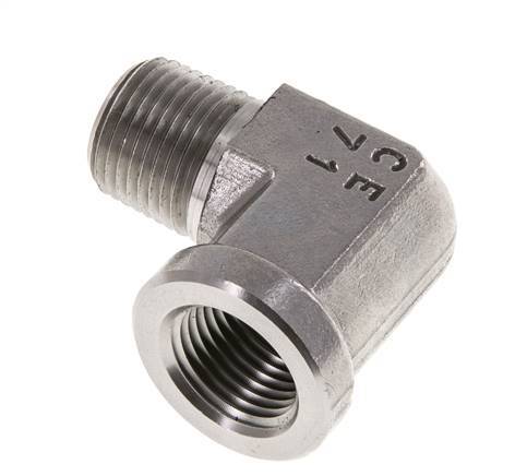 3/4'' NPT x 3/4'' NPT M/F Stainless steel 90 deg Elbow Fitting 170 Bar - Hydraulic