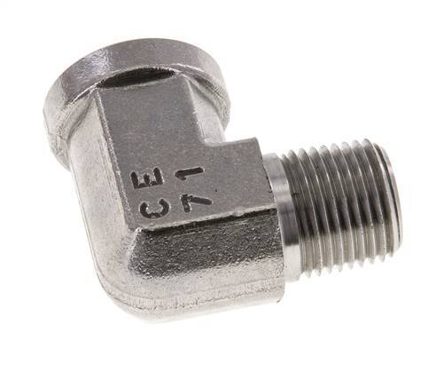 3/4'' NPT x 3/4'' NPT M/F Stainless steel 90 deg Elbow Fitting 170 Bar - Hydraulic