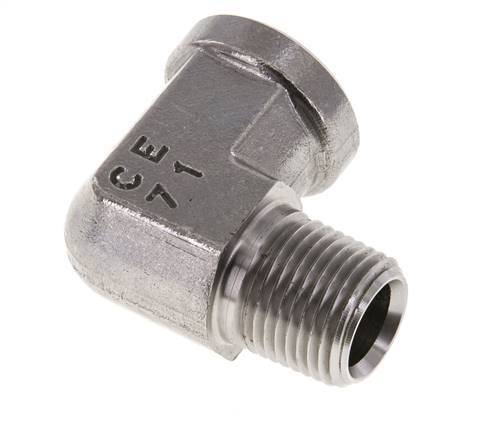 3/4'' NPT x 3/4'' NPT M/F Stainless steel 90 deg Elbow Fitting 170 Bar - Hydraulic