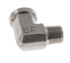 Raccord coudé 90° en acier inoxydable 3/8'' NPT x 3/8'' NPT M/F 210 Bar - Hydraulique