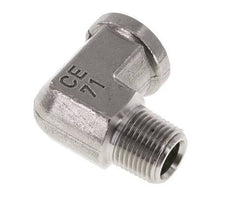 Raccord coudé 90° en acier inoxydable 3/8'' NPT x 3/8'' NPT M/F 210 Bar - Hydraulique