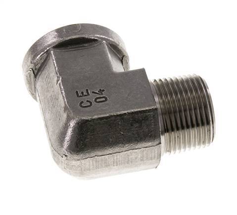 Raccord coudé à 90 degrés en acier inoxydable 1'' NPT x 1'' NPT M/F 140 Bar - Hydraulique