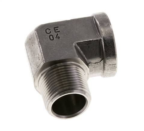 Raccord coudé à 90 degrés en acier inoxydable 1'' NPT x 1'' NPT M/F 140 Bar - Hydraulique
