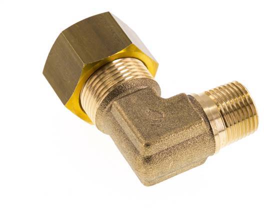 R 3/8'' Male x 16mm Brass 90 deg Compression Fitting 76 Bar DIN EN 1254-2