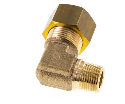 R 3/8'' Male x 16mm Brass 90 deg Elbow Compression Fitting 76 Bar DIN EN 1254-2