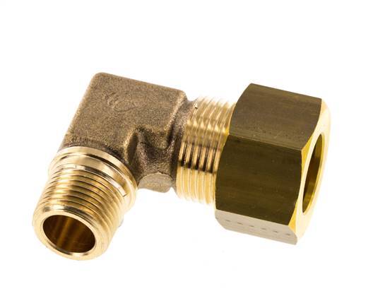 R 3/8'' Male x 16mm Brass 90 deg Compression Fitting 76 Bar DIN EN 1254-2