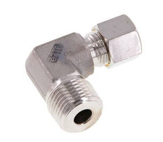 R 1/2'' mâle x 10L Raccord à compression coudé à 90 degrés en acier inoxydable 315 Bar DIN 2353