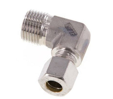 R 1/2'' mâle x 10L Raccord à compression coudé à 90 degrés en acier inoxydable 315 Bar DIN 2353