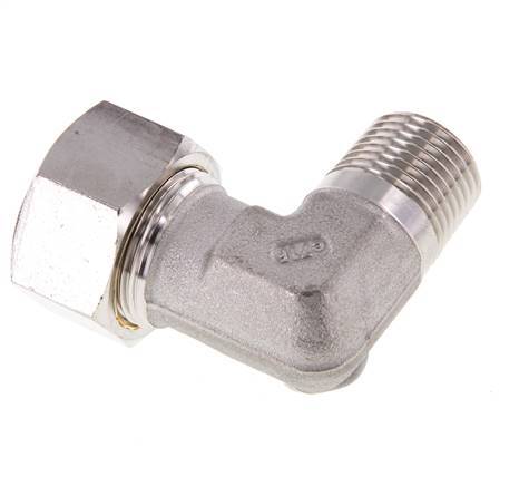 R 1/2'' mâle x 18L Raccord à compression coudé à 90 degrés en acier inoxydable 315 Bar DIN 2353