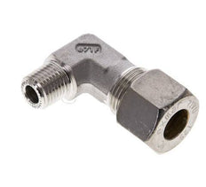 1/4'' NPT Male x 12S Stainless steel 90 deg Elbow Compression Fitting 630 Bar DIN 2353