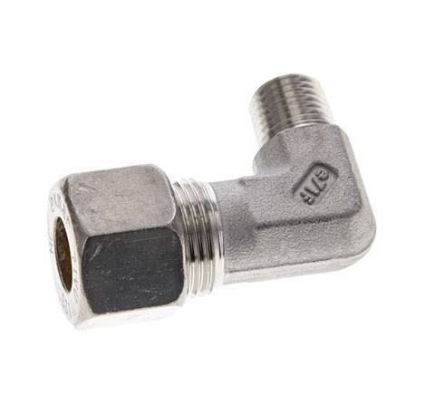 1/4'' NPT Male x 12S Stainless steel 90 deg Elbow Compression Fitting 630 Bar DIN 2353