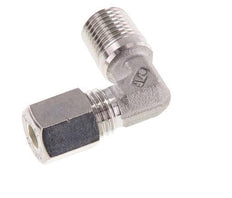 R Raccord de compression coudé à 90 degrés en acier inoxydable 1/4'' mâle x 6L 315 Bar DIN 2353
