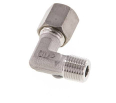 R 1/4'' mâle x 6S Raccord à compression coudé à 90 degrés en acier inoxydable 630 Bar DIN 2353
