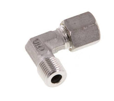 R 1/4'' mâle x 6S Raccord à compression coudé à 90 degrés en acier inoxydable 630 Bar DIN 2353