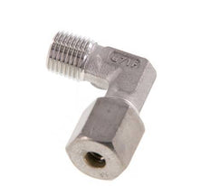 R 1/4'' mâle x 6S Raccord à compression coudé à 90 degrés en acier inoxydable 630 Bar DIN 2353