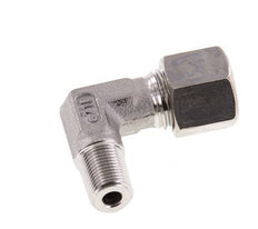R 1/4'' Male x 8L Stainless steel 90 deg Elbow Compression Fitting 315 Bar DIN 2353