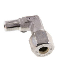 R Raccord à compression coudé à 90 degrés en acier inoxydable 1/4'' mâle x 8L 315 Bar DIN 2353