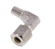 R Raccord à compression coudé à 90 degrés en acier inoxydable 1/4'' mâle x 8L 315 Bar DIN 2353
