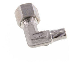 R Raccord à compression coudé à 90 degrés en acier inoxydable 1/4'' mâle x 8L 315 Bar DIN 2353