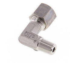 R Raccord à compression coudé à 90 degrés en acier inoxydable 1/4'' mâle x 8L 315 Bar DIN 2353