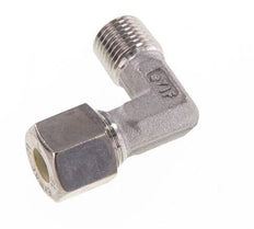 R 1/8'' mâle x 8L Raccord à compression coudé à 90 degrés en acier inoxydable 315 Bar DIN 2353