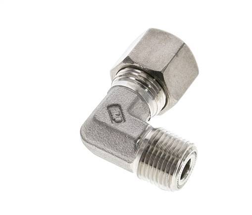 3/8'' NPT Male x 10S Stainless steel 90 deg Elbow Compression Fitting 630 Bar DIN 2353