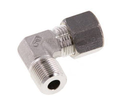 R 3/8'' mâle x 10S Raccord à compression coudé à 90 degrés en acier inoxydable 630 Bar DIN 2353