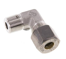 R 3/8'' mâle x 10S Raccord à compression coudé à 90 degrés en acier inoxydable 630 Bar DIN 2353