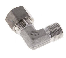 R 3/8'' mâle x 12L Raccord à compression coudé à 90 degrés en acier inoxydable 315 Bar DIN 2353