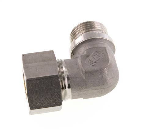 G 1'' Mâle x 25S Raccord à compression coudé à 90 degrés en acier inoxydable 400 Bar DIN 2353