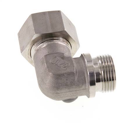 G 1'' Mâle x 25S Raccord à compression coudé à 90 degrés en acier inoxydable 400 Bar DIN 2353