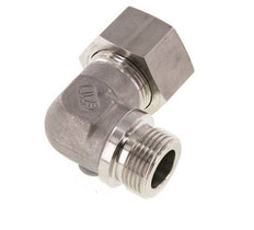 G 1'' Mâle x 25S Raccord à compression coudé à 90 degrés en acier inoxydable 400 Bar DIN 2353