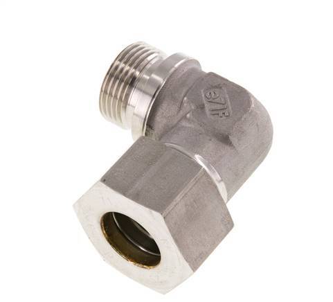 G 1'' Mâle x 25S Raccord à compression coudé à 90 degrés en acier inoxydable 400 Bar DIN 2353