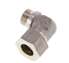 G 1'' Mâle x 25S Raccord à compression coudé à 90 degrés en acier inoxydable 400 Bar DIN 2353