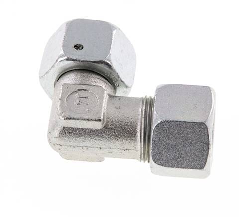 M24x1.5 x 16S Zinc plated Steel Adjustable 90 deg Elbow Fitting with Sealing cone and O-ring 400 Bar DIN 2353