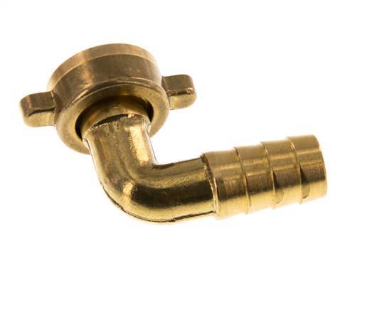 G Coude 90° en laiton 1/2'' x 13mm avec joint NBR et écrou à ailettes 16 Bar