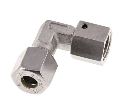 M14x1.5 x 8L Stainless steel Adjustable 90 deg Elbow Compression Fitting with Sealing cone and O-ring 315 Bar DIN 2353