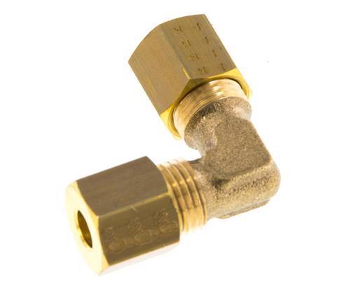 Raccord de compression coudé à 90 degrés en laiton 5mm 150 Bar DIN EN 1254-2