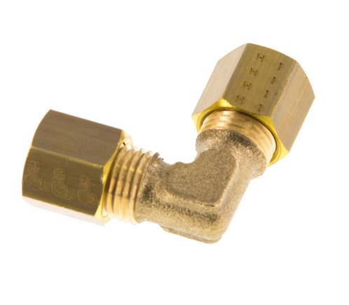 Raccord de compression coudé à 90 degrés en laiton 5mm 150 Bar DIN EN 1254-2